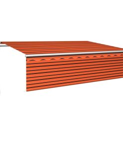 Automatska tenda na uvlačenje s roletom 6x3 m narančasto-smeđa