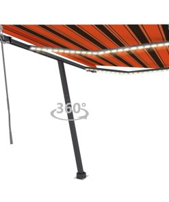 Automatska tenda sa senzorom LED 300 x 250 cm narančasto-smeđa