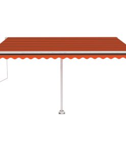 Automatska tenda sa senzorom LED 450 x 350 cm narančasto-smeđa