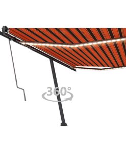 Automatska tenda sa senzorom LED 500 x 350 cm narančasto-smeđa