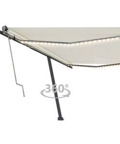 Automatska tenda sa senzorom za vjetar LED 500 x 300 cm krem