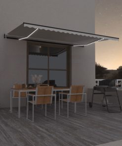 Automatska tenda sa senzorom za vjetar LED 500 x 300 cm krem