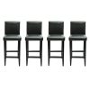 Barske stolice od umjetne kože 4 kom crne