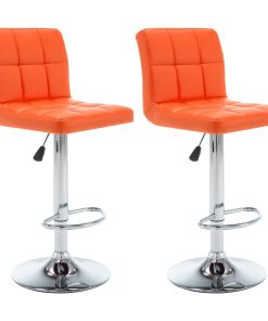 Barski stolci od umjetne kože 2 kom narančasti