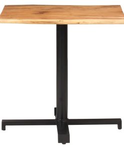 Bistro stol sa živim rubovima 80x80x75 cm masivno drvo bagrema
