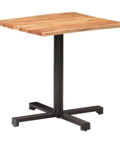Bistro stol sa živim rubovima 80x80x75 cm masivno drvo bagrema