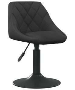 Blagovaonska stolica crna baršunasta