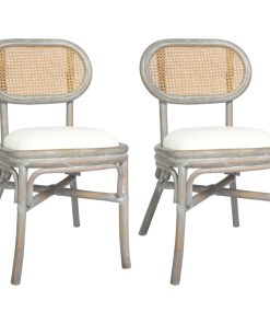 Blagovaonske stolice 2 kom sive od platna