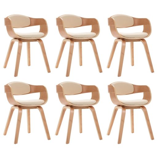 Blagovaonske stolice 6 kom od savijenog drva i umjetne kože