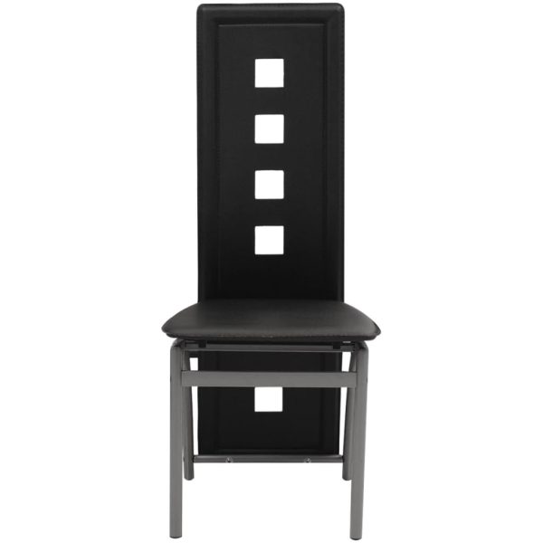 Blagovaonske stolice od umjetne kože 6 kom crne