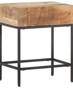 Bočni stolić 40 x 30 x 50 cm od masivnog grubog drva manga