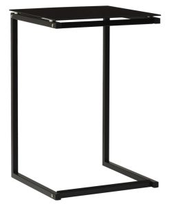 Bočni stolić crni 40 x 40 x 60 cm od kaljenog stakla