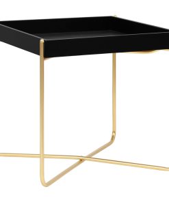 Bočni stolić crno-zlatni 38 x 38 x 38