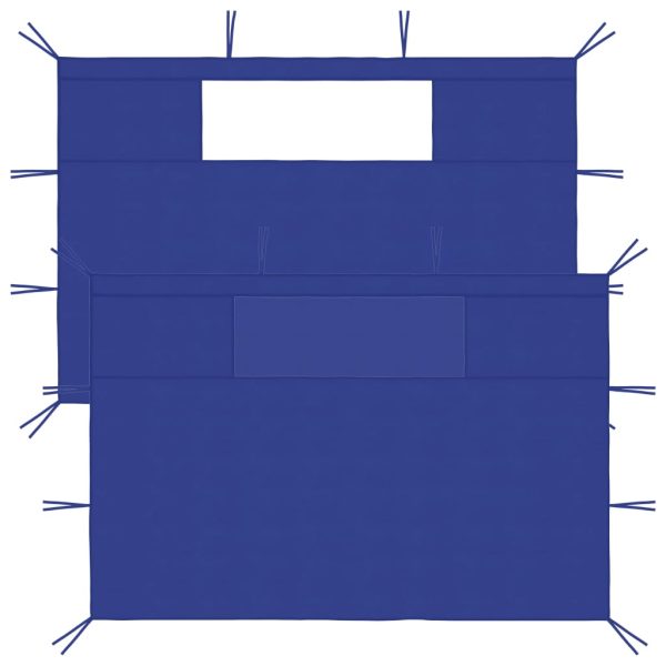 Bočni zidovi za sjenicu s prozorima 2 kom plavi (315315)