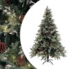 Božićno drvce LED sa šiškama zeleno-bijelo 150 cm PVC i PE