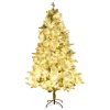 Božićno drvce LED sa snijegom i šiškama 225 cm PVC i PE