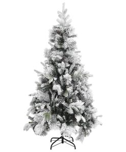 Božićno drvce sa snijegom i šiškama 225 cm PVC i PE