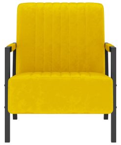 Fotelja od baršuna boja senfa
