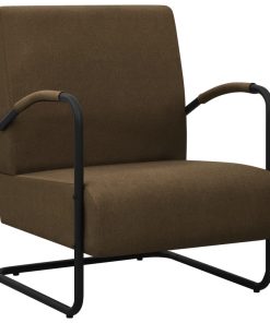 Fotelja od tkanine tamnosmeđa