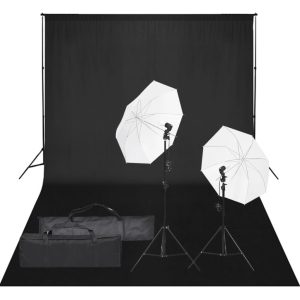 Fotografska studijska oprema sa setom svjetala i pozadinom