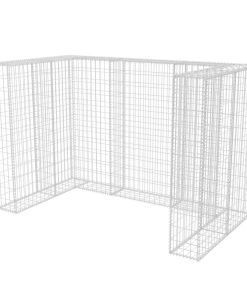 Gabionska ograda za dvije kante za otpad čelična 180x100x120 cm