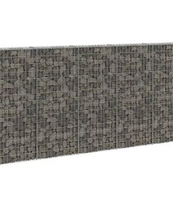 Gabionski zid s poklopcima od pocinčanog čelika 300x30x150 cm