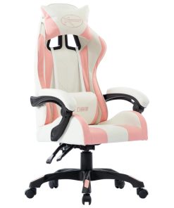 Igraća stolica od umjetne kože ružičasta