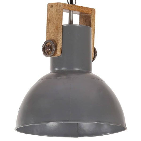 Industrijska viseća svjetiljka 25 W siva okrugla 32 cm E27