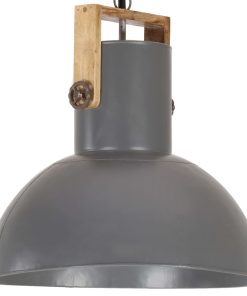 Industrijska viseća svjetiljka 25 W siva okrugla 52 cm E27