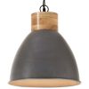 Industrijska viseća svjetiljka siva 46 cm E27 od željeza i drva