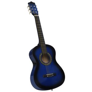 Klasična gitara za početnike i djecu s torbom plava 1/2 34 "