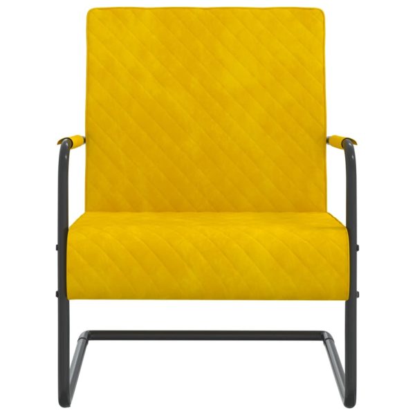Konzolna stolica boja senfa baršunasta