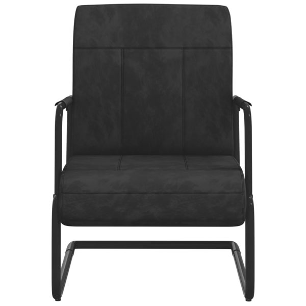 Konzolna stolica crna baršunasta