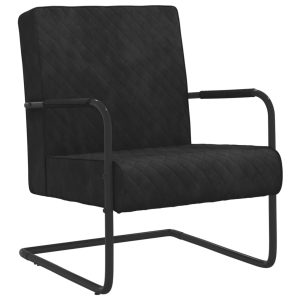 Konzolna stolica crna baršunasta