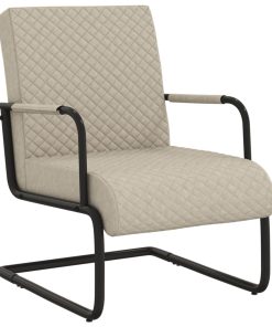 Konzolna stolica od umjetne kože svjetlosiva