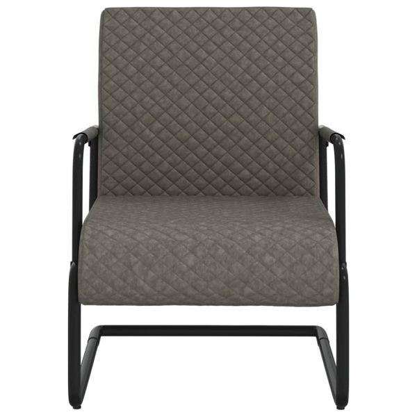 Konzolna stolica od umjetne kože tamnosiva
