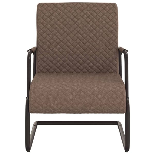 Konzolna stolica od umjetne kože tamnosmeđa