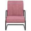 Konzolna stolica ružičasta baršunasta