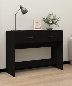 Konzolni stol crni 100 x 39 x 75 cm od konstruiranog drva