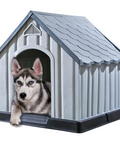 Kućica za pse siva 92 x 87 x 91 cm plastična