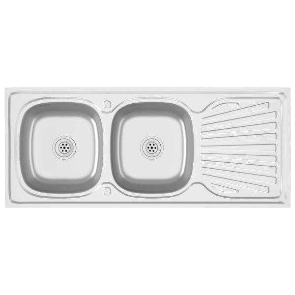 Kuhinjski sudoper s dvostrukom kadicom 1200 x 600 x 155 mm