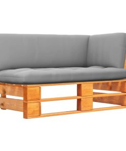 Kutna vrtna sofa od paleta medeno smeđa impregnirana borovina