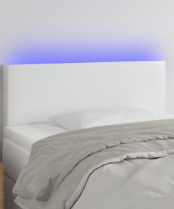 LED uzglavlje bijelo 90 x 5 x 78/88 cm od umjetne kože