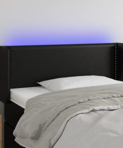 LED uzglavlje crno 93x16x78/88 cm od umjetne kože