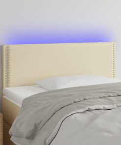 LED uzglavlje krem 80 x 5 x 78/88 cm od umjetne kože