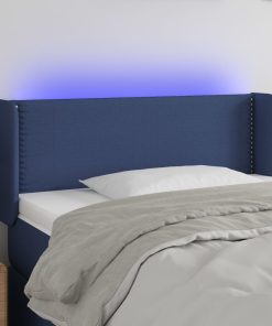 LED uzglavlje plavo 93x16x78/88 cm od tkanine
