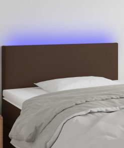 LED uzglavlje smeđe 90 x 5 x 78/88 cm od umjetne kože