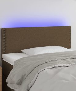 LED uzglavlje tamnosmeđe 80 x 5 x 78/88 cm od tkanine