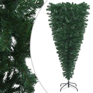 Naopako umjetno božićno drvce sa stalkom zeleno 180 cm