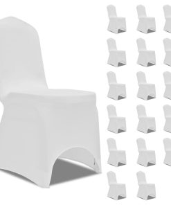 Navlake za stolice rastezljive bijele 18 kom